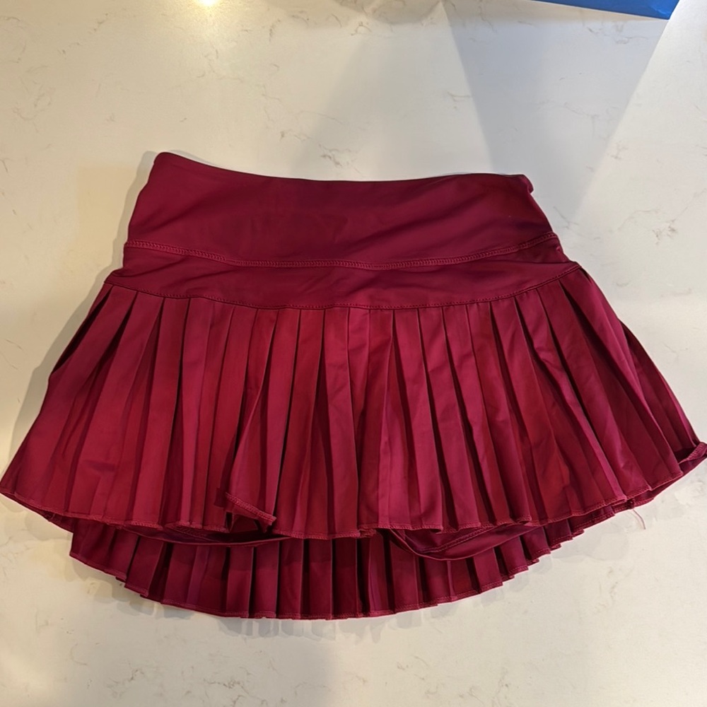 Burgundy Gold Hinge Skirt